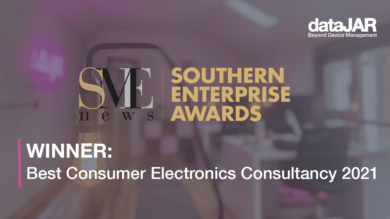 Featured image for “dataJAR is the ‘Best Consumer Electronics Consultancy’ winner in the Southern Enterprise Awards 2021”