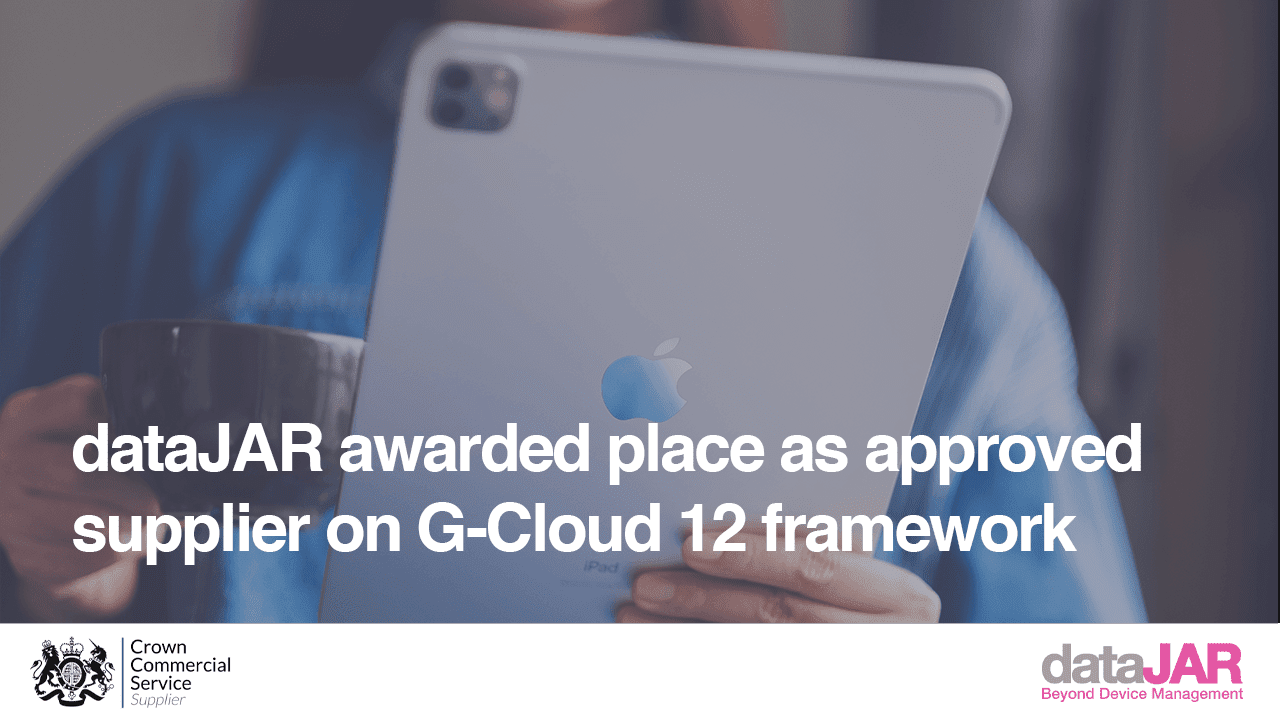 Featured image for “dataJAR awarded place as approved supplier on G-Cloud 12 framework”