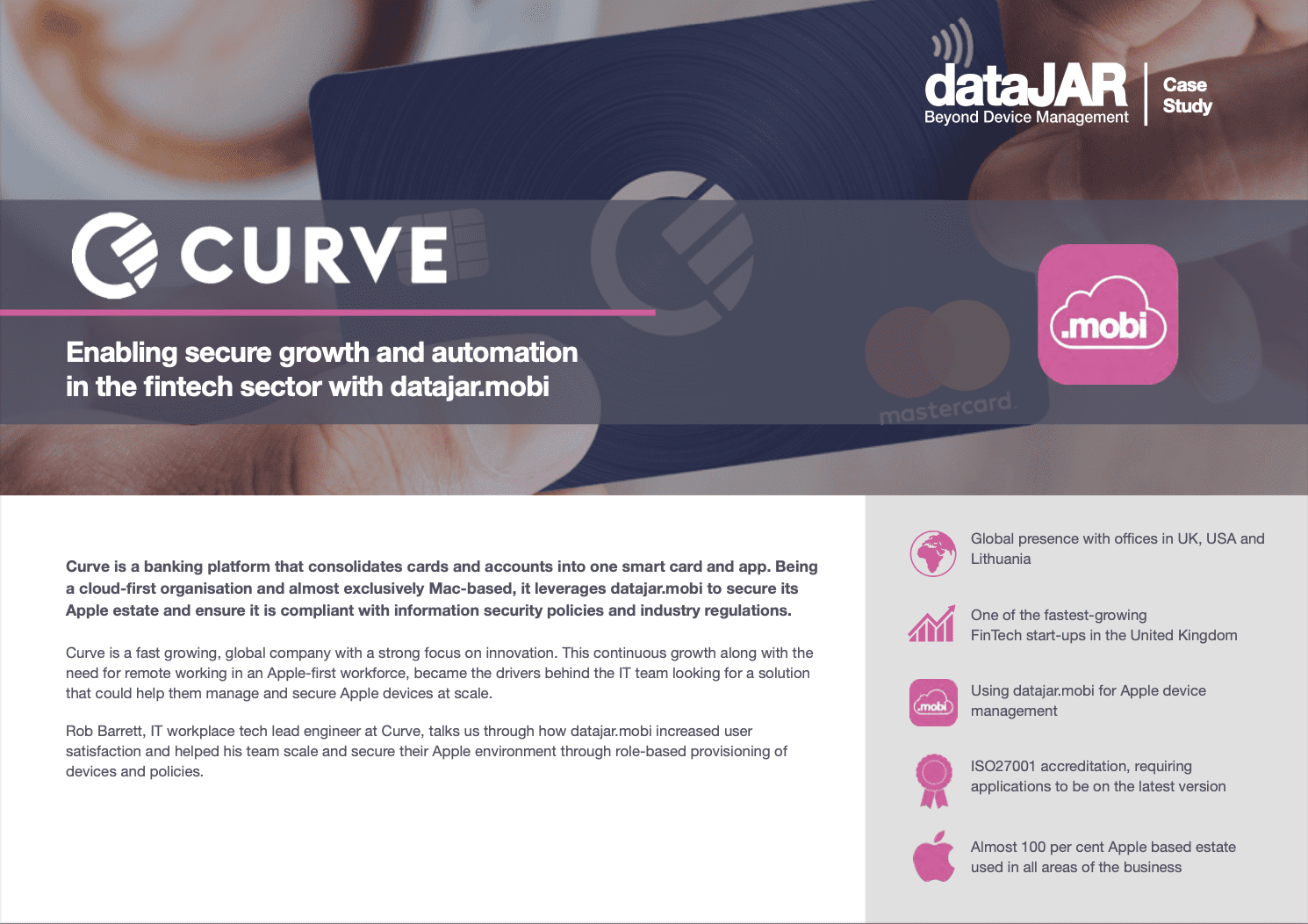 Curve - Enabling secure growth and automation in the fintech sector with datajar.mobi