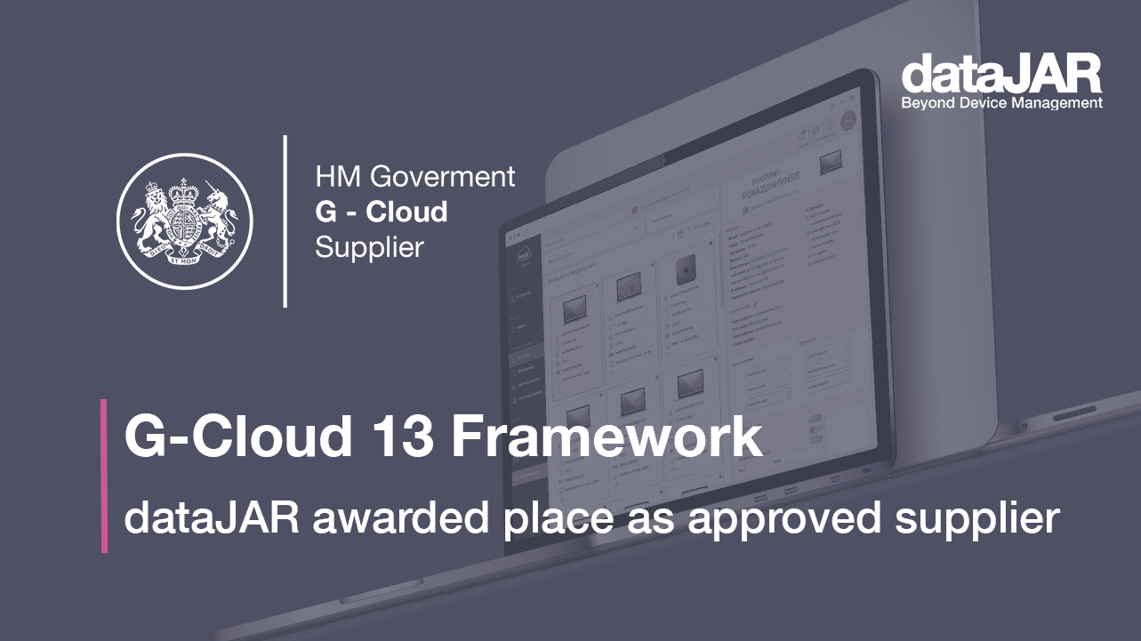 Featured image for “dataJAR awarded place as approved supplier on G-Cloud 13 framework”